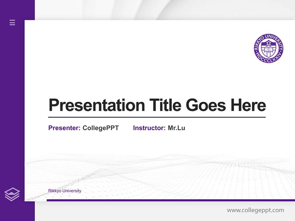 Rikkyo University Thesis Proposal/Graduation Defense PPT Template4:3 ratio PPT effect preview image5
