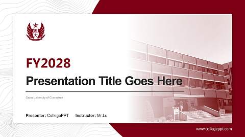 Otaru University of Commerce Academic Presentation/Research Findings Report PPT Template