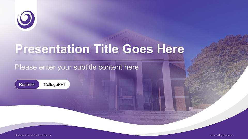 Okayama Prefectural University Lecture Sharing and Networking Event PPT Template16:9 ratio PPT effect preview image