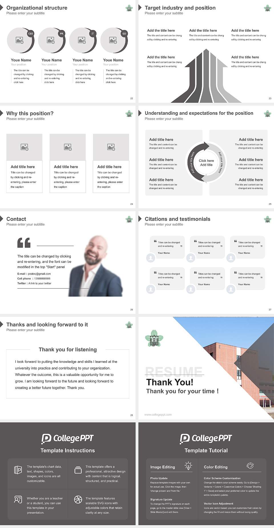 Onomichi City University Resume PPT Template4:3 ratio PPT effect preview image4
