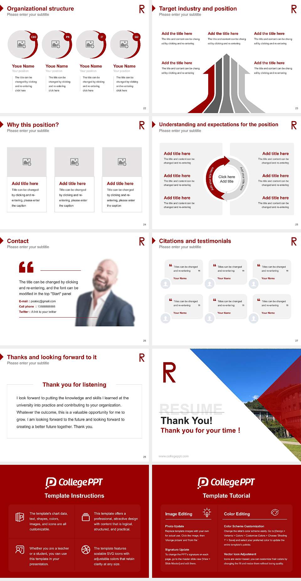 Ritsumeikan University Resume PPT Template4:3 ratio PPT effect preview image4