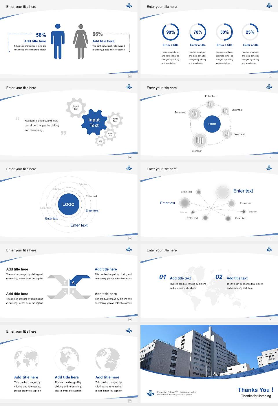 Saitama Medical University Course/Courseware Creation PPT Template16:9 ratio PPT effect preview image4