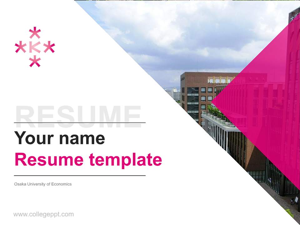 Osaka University of Economics Resume PPT Template4:3 ratio PPT effect preview image5