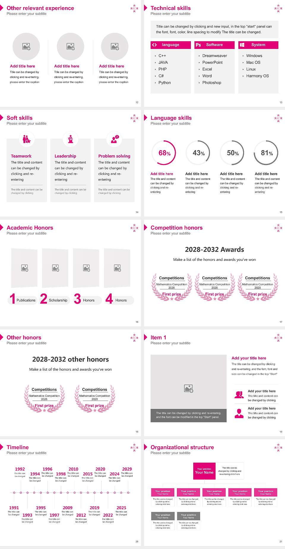 Osaka University of Economics Resume PPT Template4:3 ratio PPT effect preview image3