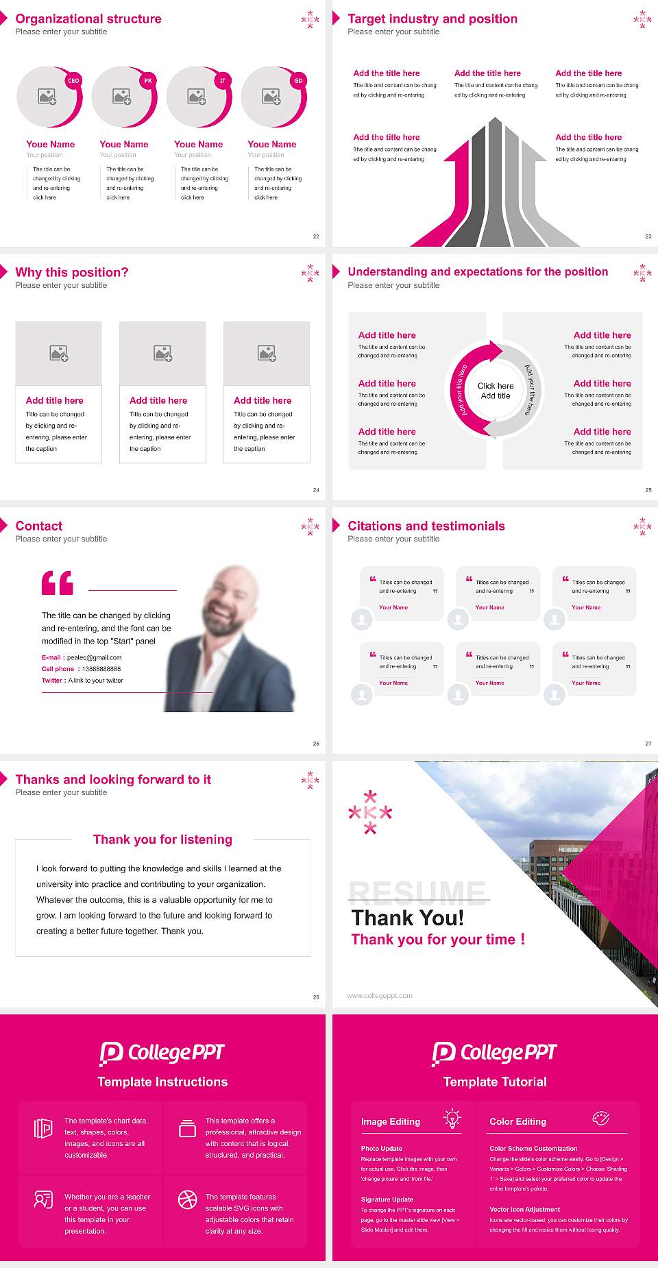 Osaka University of Economics Resume PPT Template4:3 ratio PPT effect preview image4