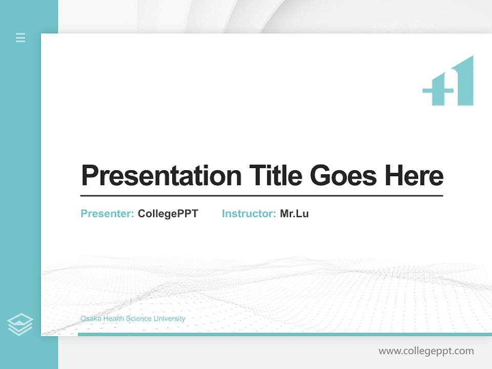 Osaka Health Science University Thesis Proposal/Graduation Defense PPT Template4:3 ratio PPT effect preview image5
