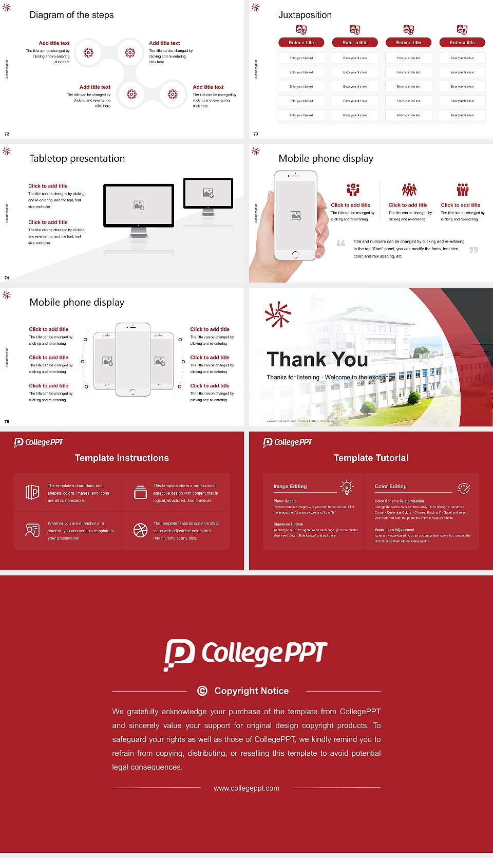 Osaka Ohtani University Competition/Entrepreneurship Contest PPT Template16:9 ratio PPT effect preview image9