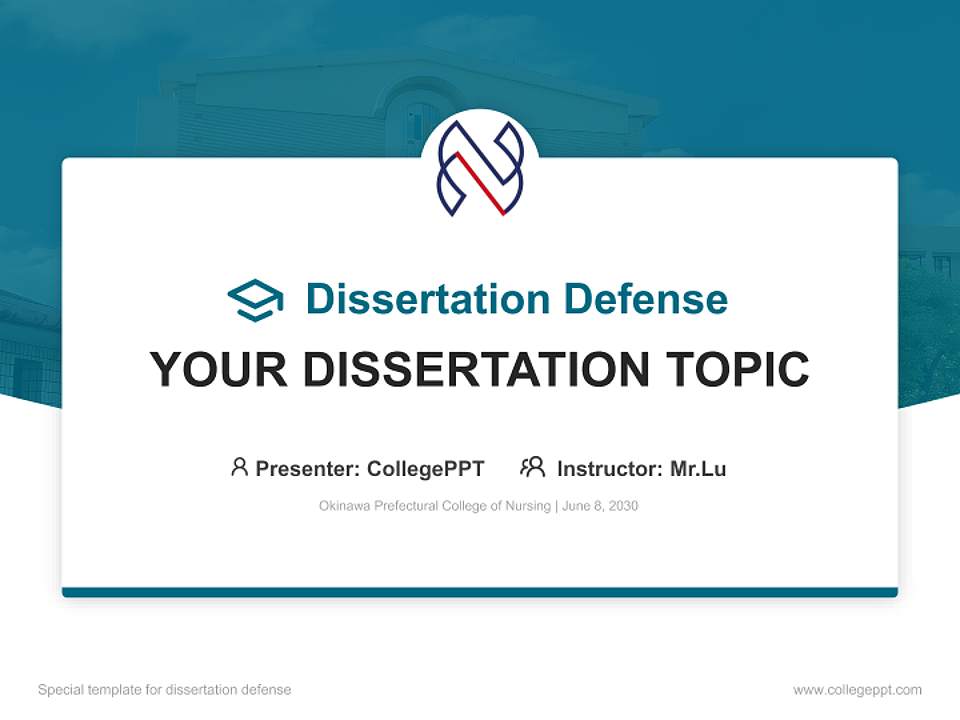 Okinawa Prefectural College of Nursing Graduation Thesis Defense PPT Template4:3 ratio PPT effect preview image7