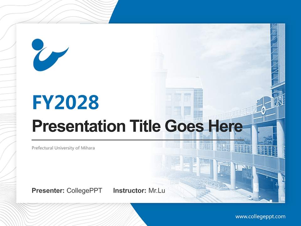 Prefectural University of Mihara Academic Presentation/Research Findings Report PPT Template4:3 ratio PPT effect preview image5