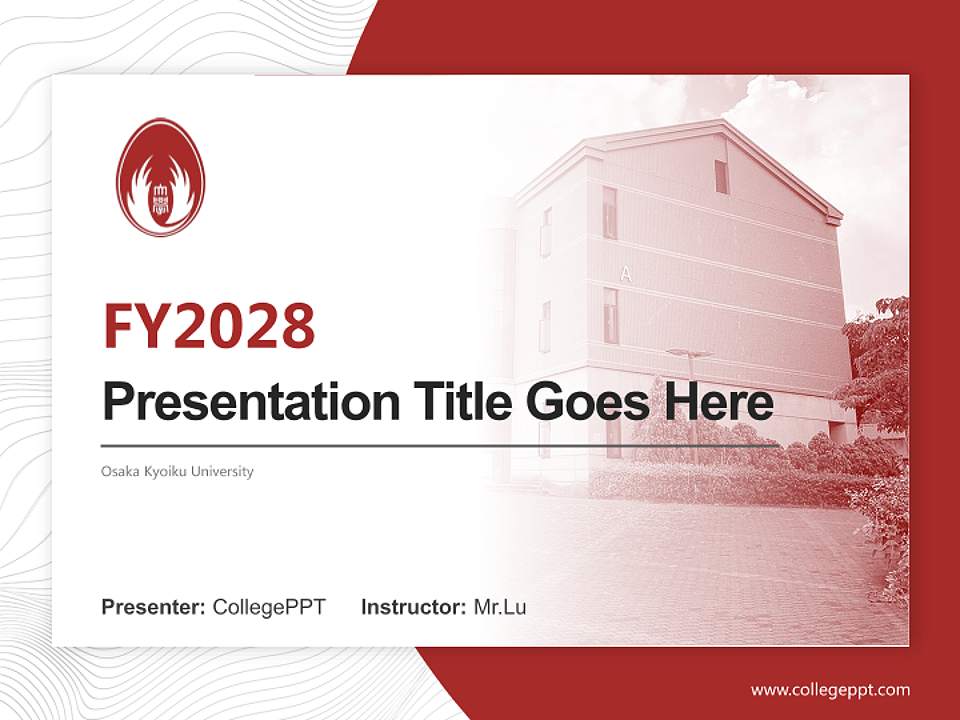 Osaka Kyoiku University Academic Presentation/Research Findings Report PPT Template4:3 ratio PPT effect preview image5