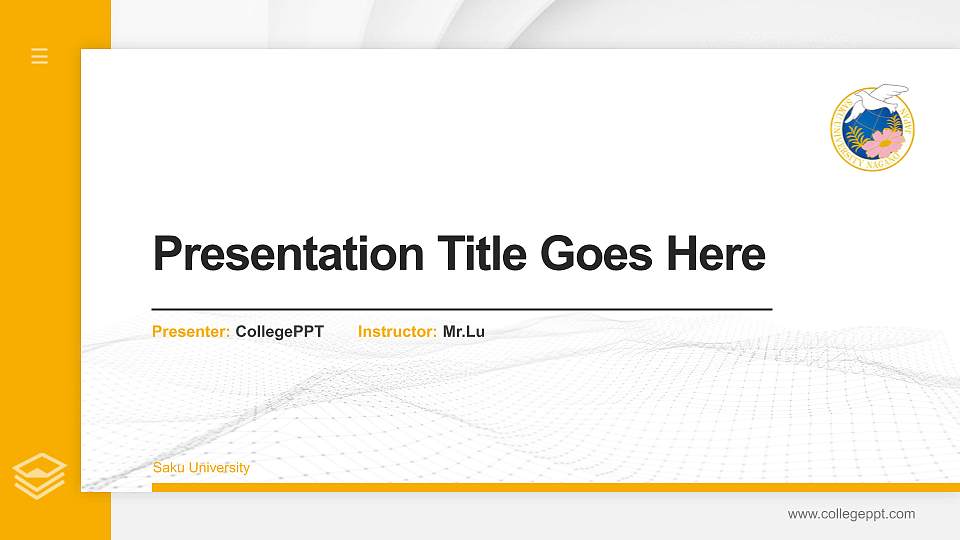 Saku University Thesis Proposal/Graduation Defense PPT Template16:9 ratio PPT effect preview image
