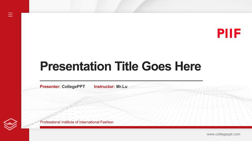 Professional Institute of International Fashion Thesis Proposal/Graduation Defense PPT Template16:9 ratio PPT effect preview image