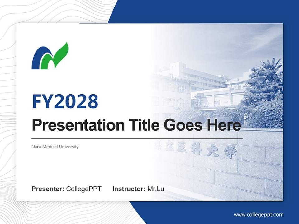 Nara Medical University Academic Presentation/Research Findings Report PPT Template4:3 ratio PPT effect preview image5