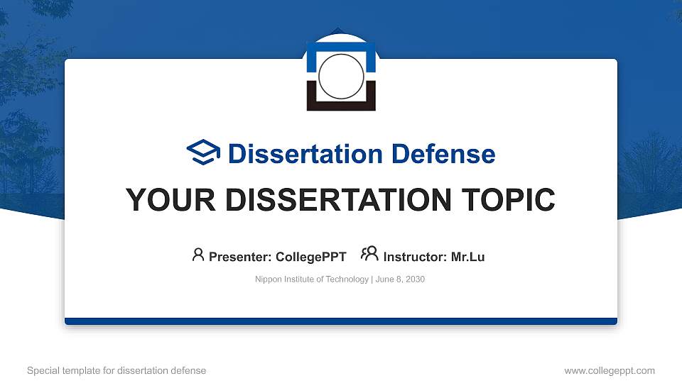 Nippon Institute of Technology Graduation Thesis Defense PPT Template16:9 ratio PPT effect preview image
