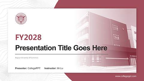 Nagoya University of Economics Academic Presentation/Research Findings Report PPT Template