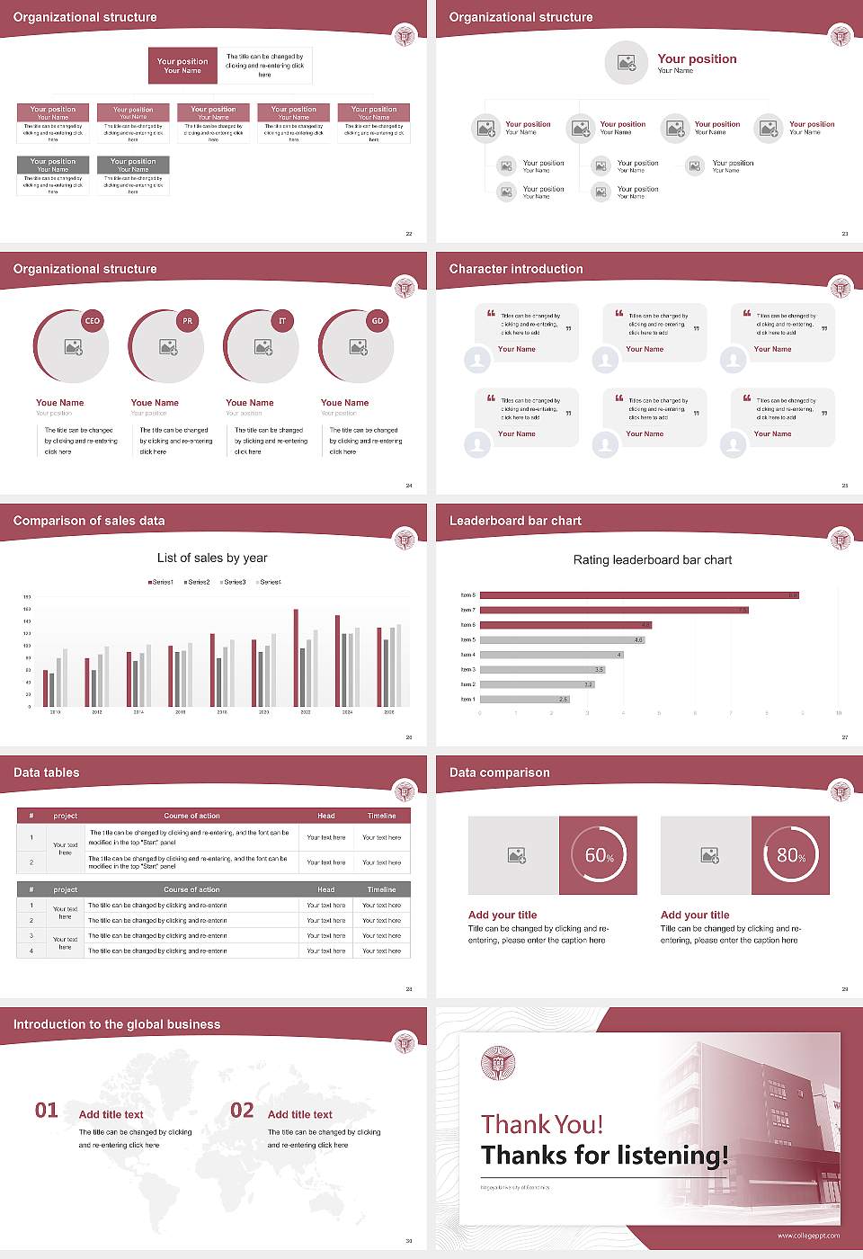 Nagoya University of Economics Academic Presentation/Research Findings Report PPT Template16:9 ratio PPT effect preview image4