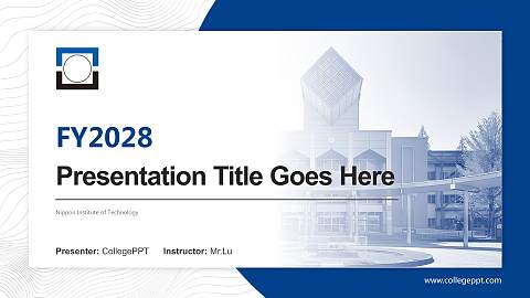 Nippon Institute of Technology Academic Presentation/Research Findings Report PPT Template