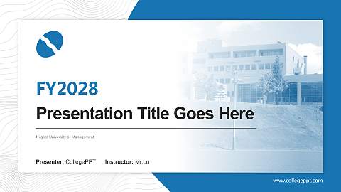 Niigata University of Management Academic Presentation/Research Findings Report PPT Template
