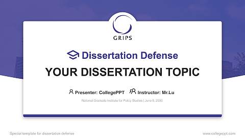 National Graduate Institute for Policy Studies Graduation Thesis Defense PPT Template