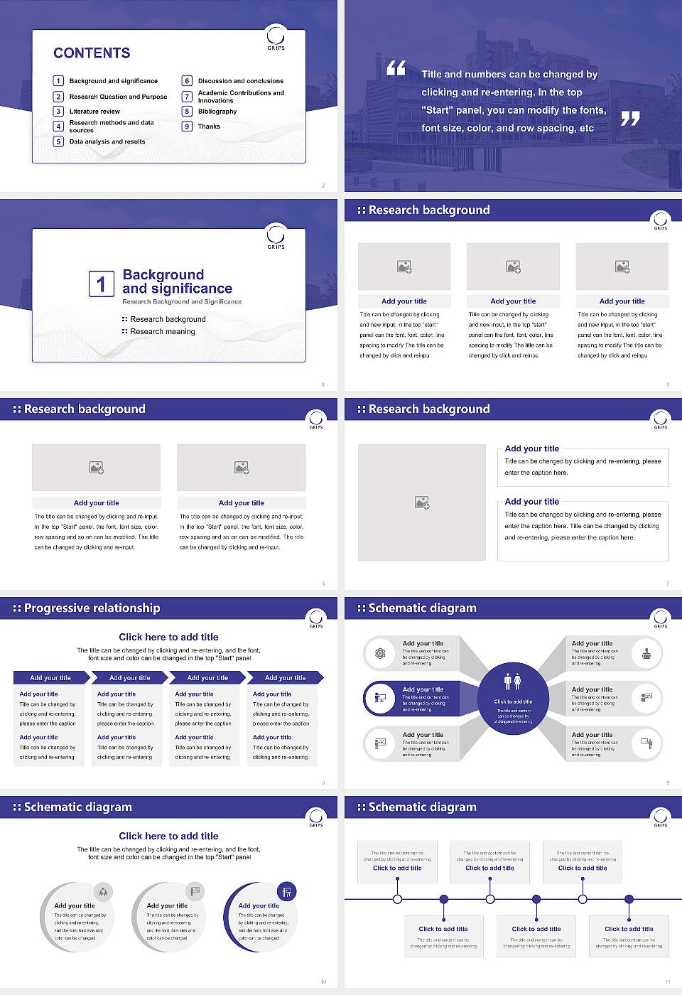 National Graduate Institute for Policy Studies Graduation Thesis Defense PPT Template16:9 ratio PPT effect preview image2