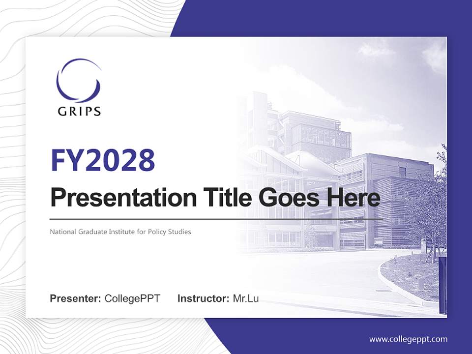 National Graduate Institute for Policy Studies Academic Presentation/Research Findings Report PPT Template4:3 ratio PPT effect preview image5