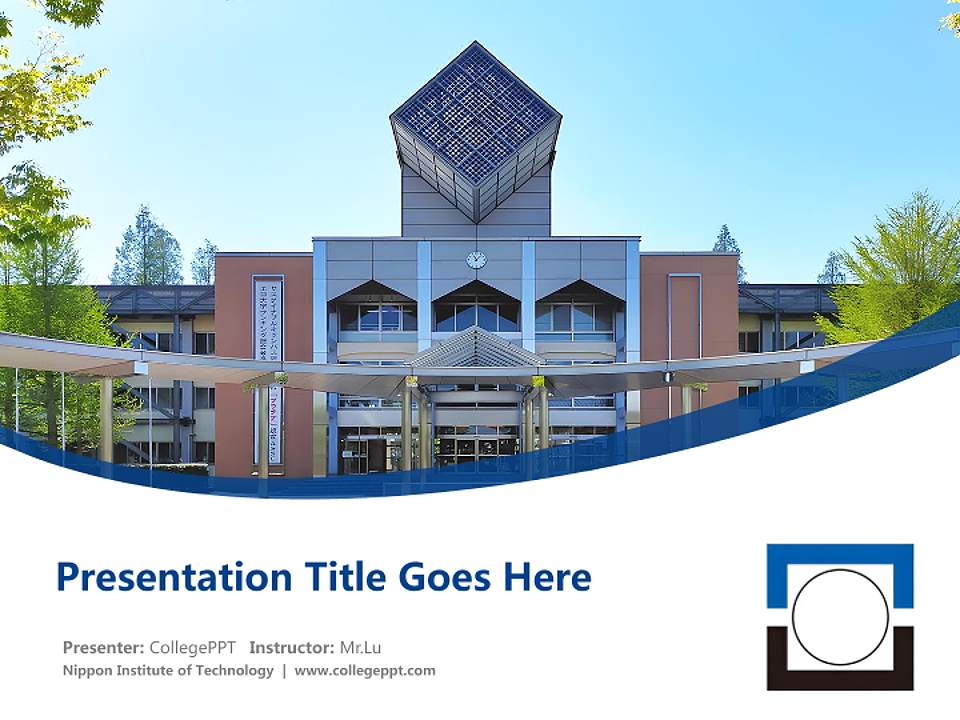 Nippon Institute of Technology Course/Courseware Creation PPT Template4:3 ratio PPT effect preview image5
