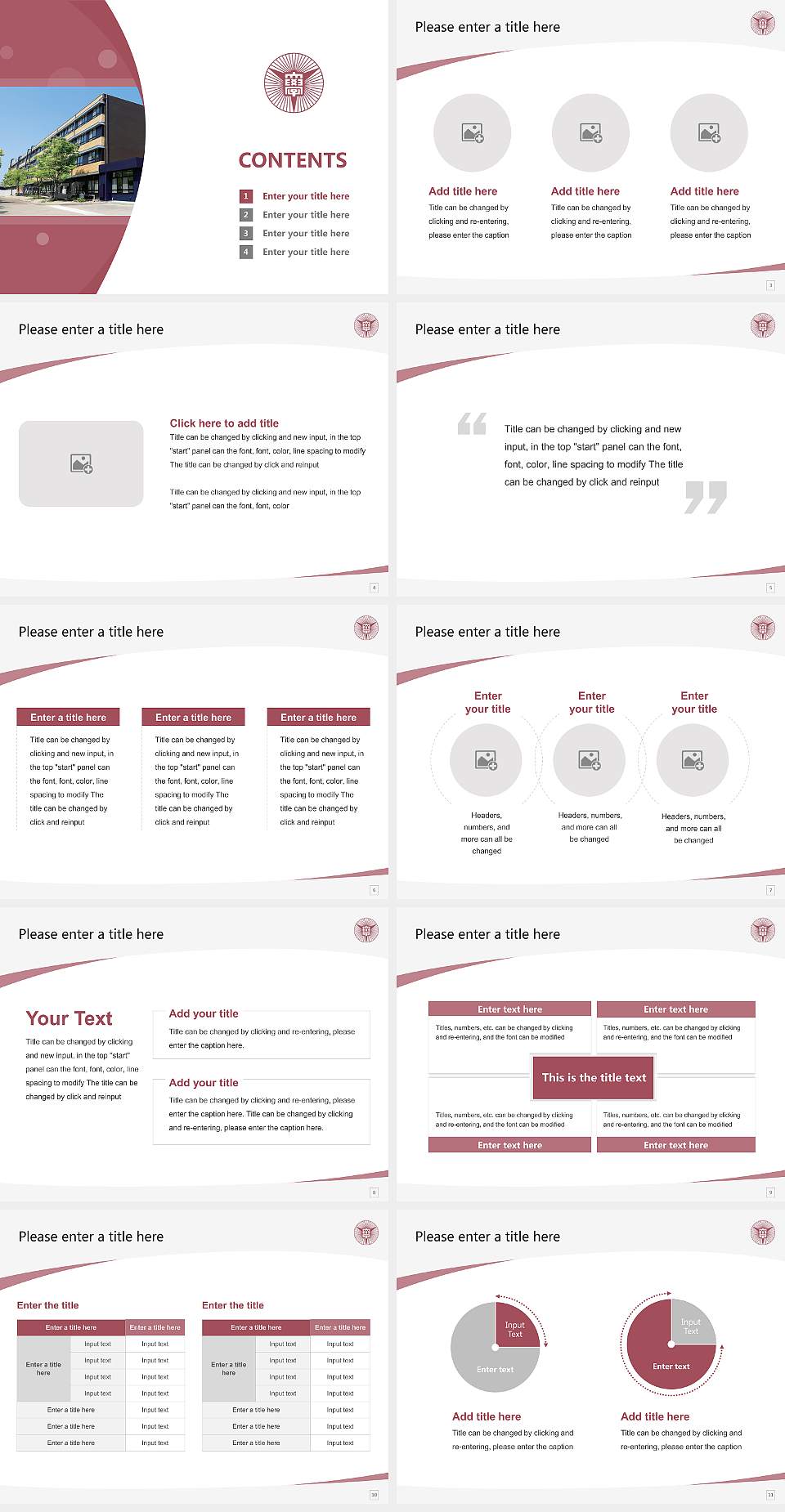 Nagoya University of Economics Course/Courseware Creation PPT Template4:3 ratio PPT effect preview image2