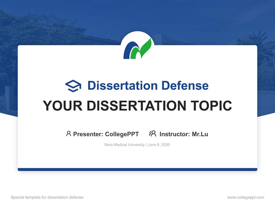 Nara Medical University Graduation Thesis Defense PPT Template4:3 ratio PPT effect preview image7