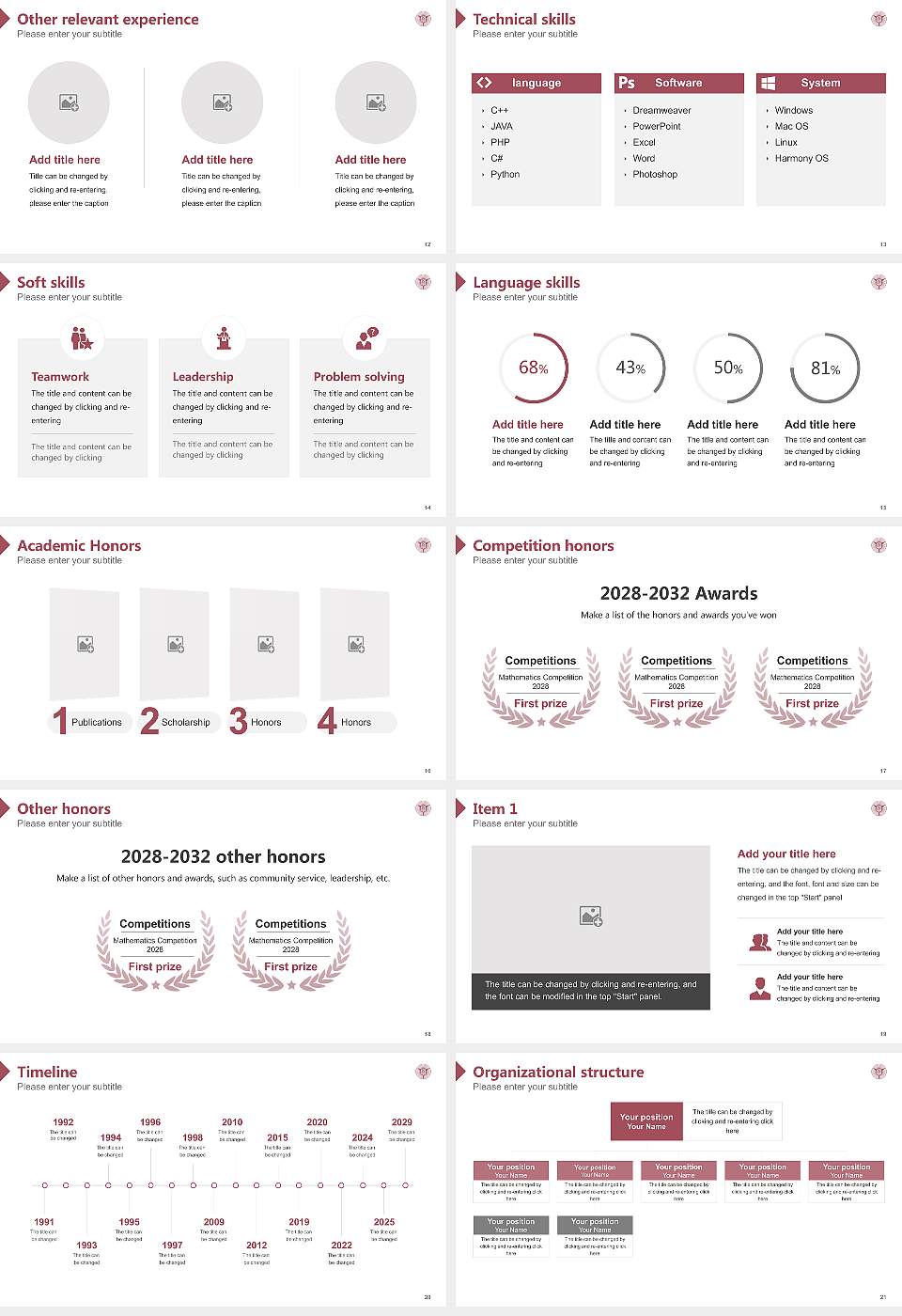 Nagoya University of Economics Resume PPT Template16:9 ratio PPT effect preview image3