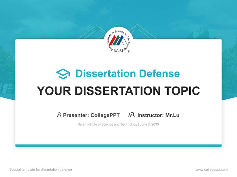 Nara Institute of Science and Technology Graduation Thesis Defense PPT Template4:3 ratio PPT effect preview image7