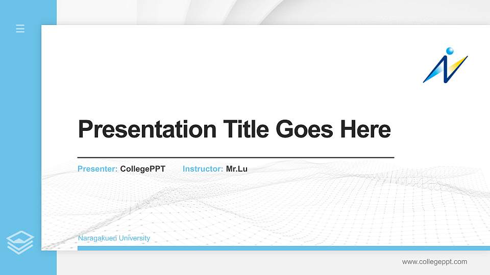 Naragakuen University Thesis Proposal/Graduation Defense PPT Template16:9 ratio PPT effect preview image