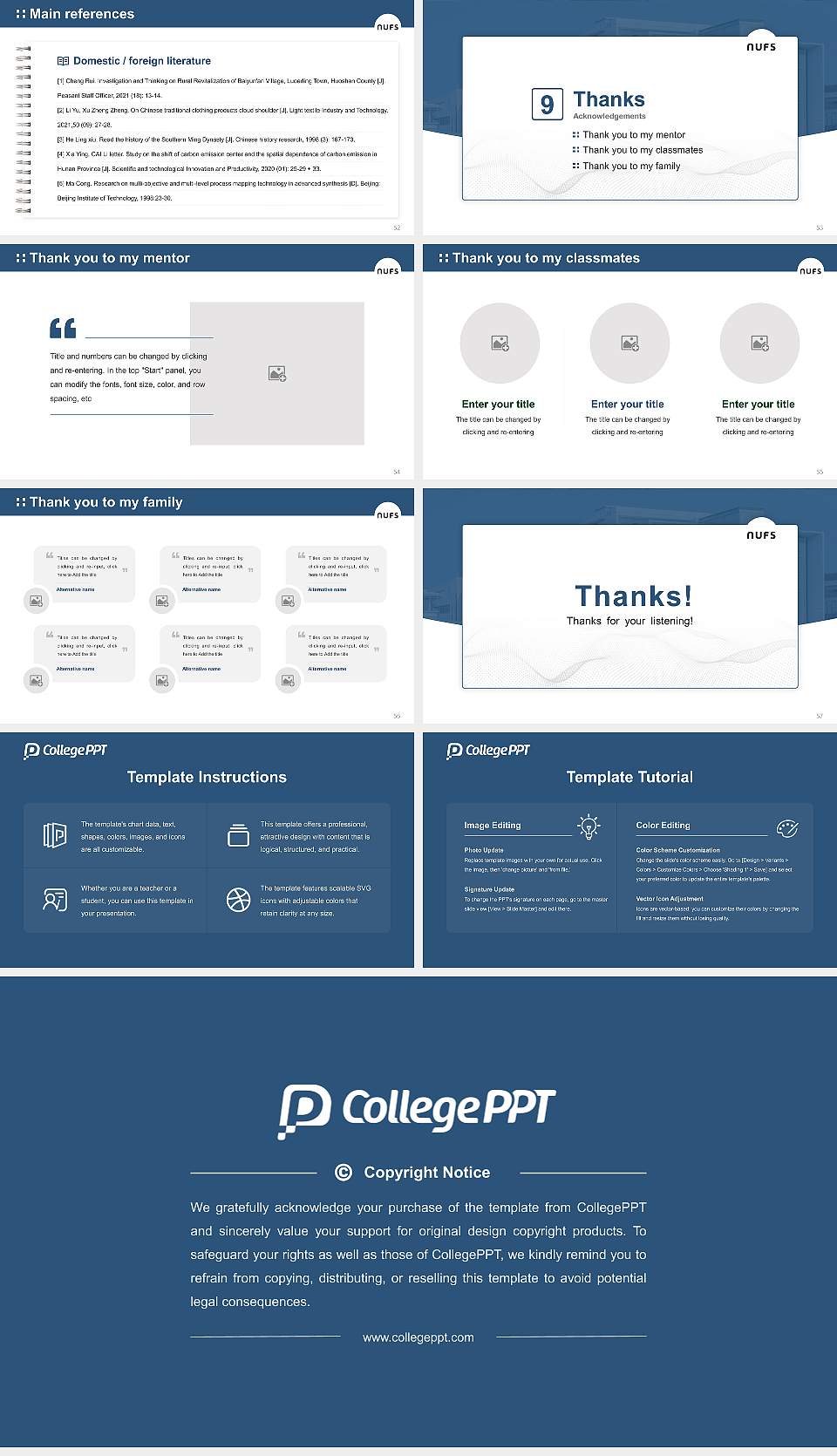 Nagoya University of Foreign Studies Graduation Thesis Defense PPT Template16:9 ratio PPT effect preview image7