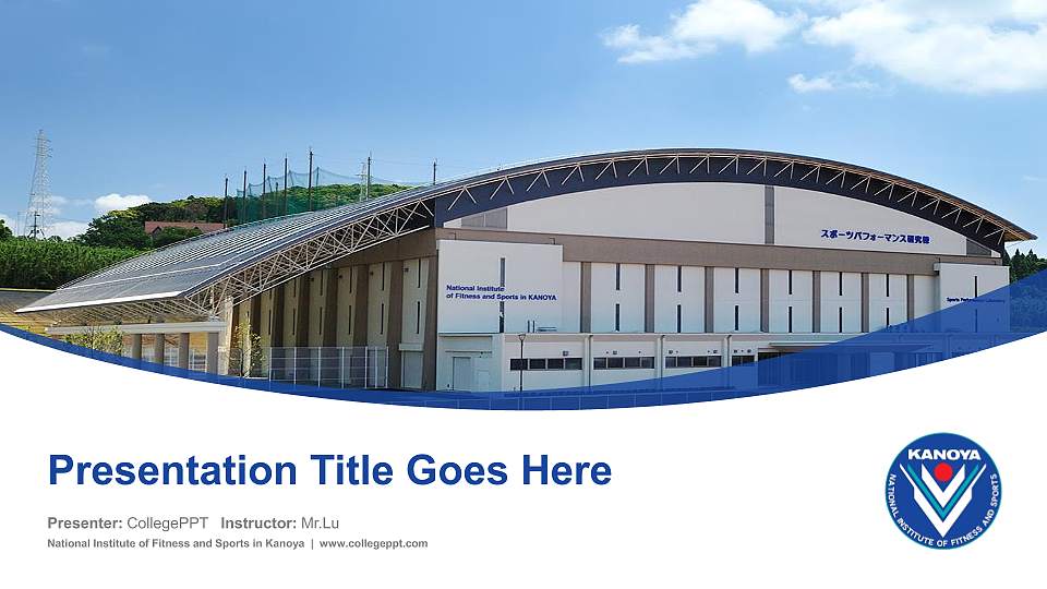National Institute of Fitness and Sports in Kanoya Course/Courseware Creation PPT Template16:9 ratio PPT effect preview image