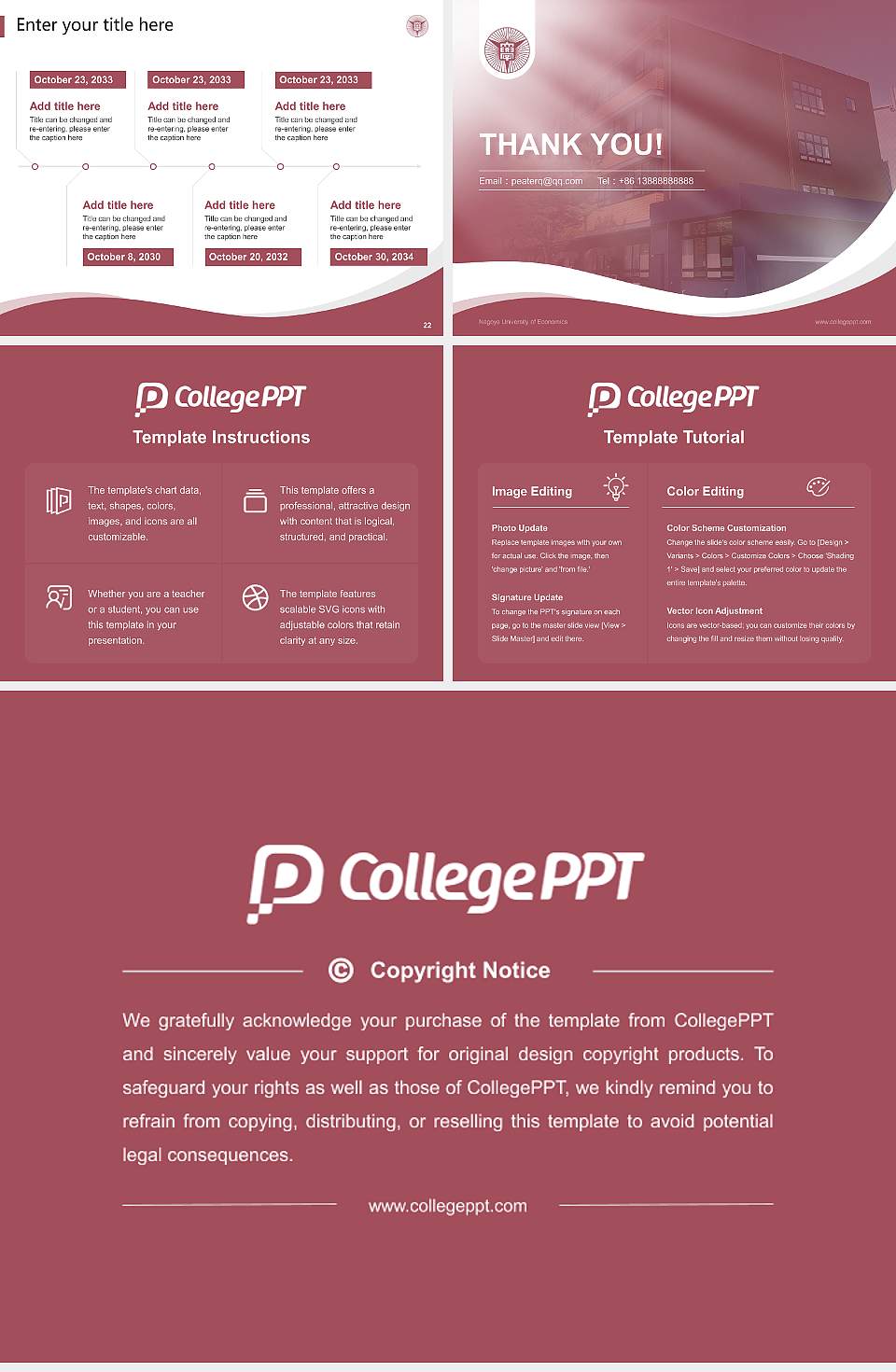 Nagoya University of Economics Lecture Sharing and Networking Event PPT Template4:3 ratio PPT effect preview image4