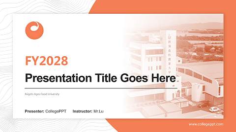 Niigata Agro-Food University Academic Presentation/Research Findings Report PPT Template