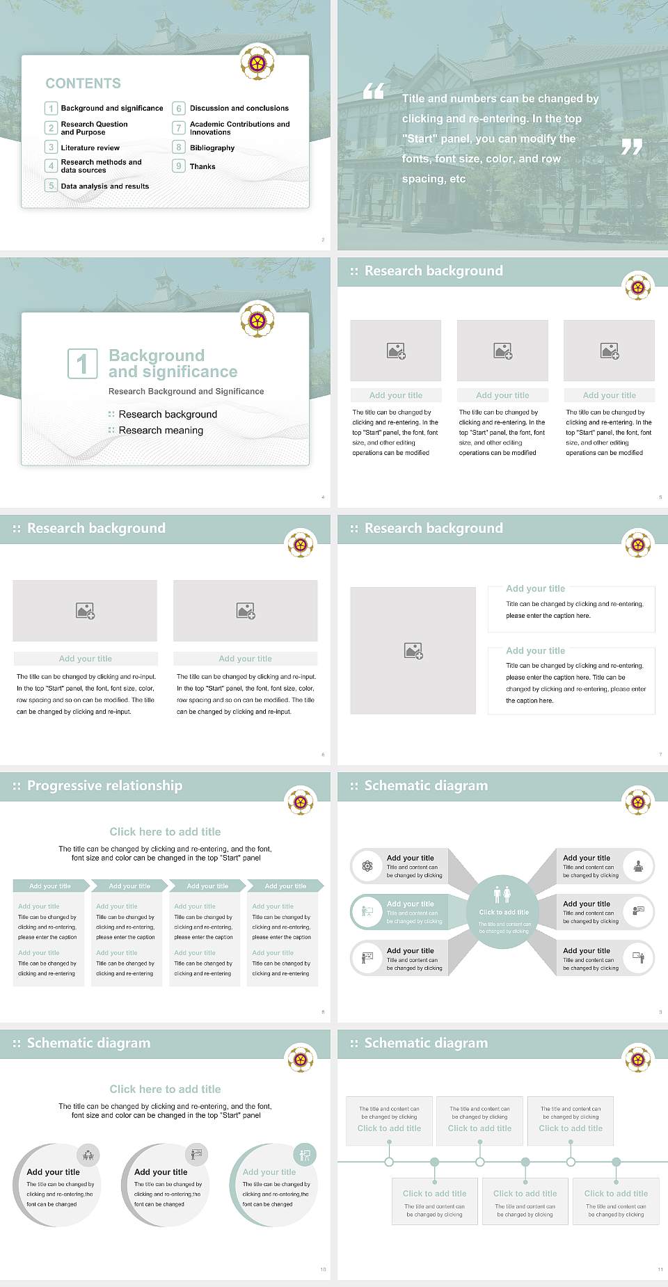 Nara Women’s University Graduation Thesis Defense PPT Template4:3 ratio PPT effect preview image2