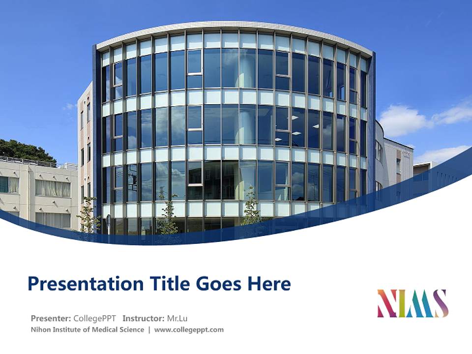 Nihon Institute of Medical Science Course/Courseware Creation PPT Template4:3 ratio PPT effect preview image5