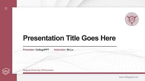 Nagoya University of Economics Thesis Proposal/Graduation Defense PPT Template