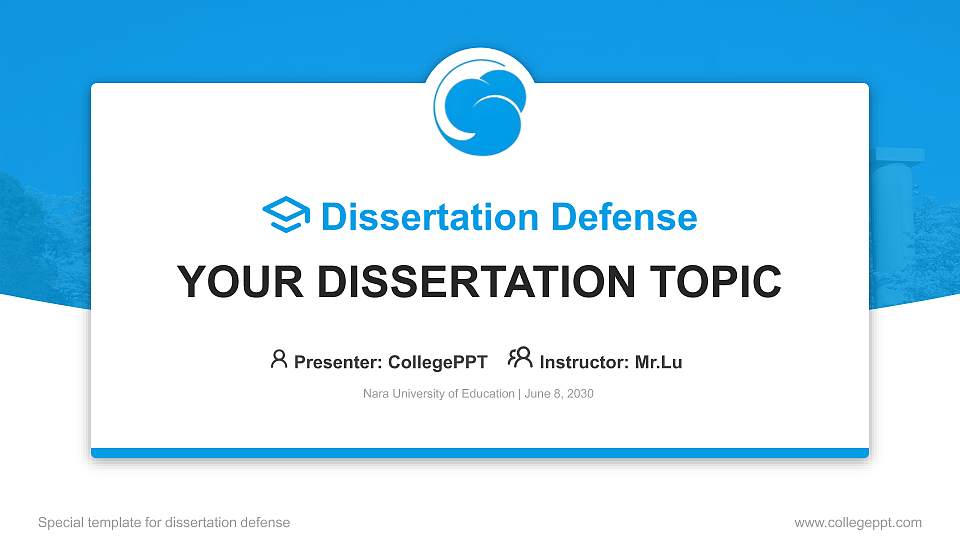 Nara University of Education Graduation Thesis Defense PPT Template16:9 ratio PPT effect preview image