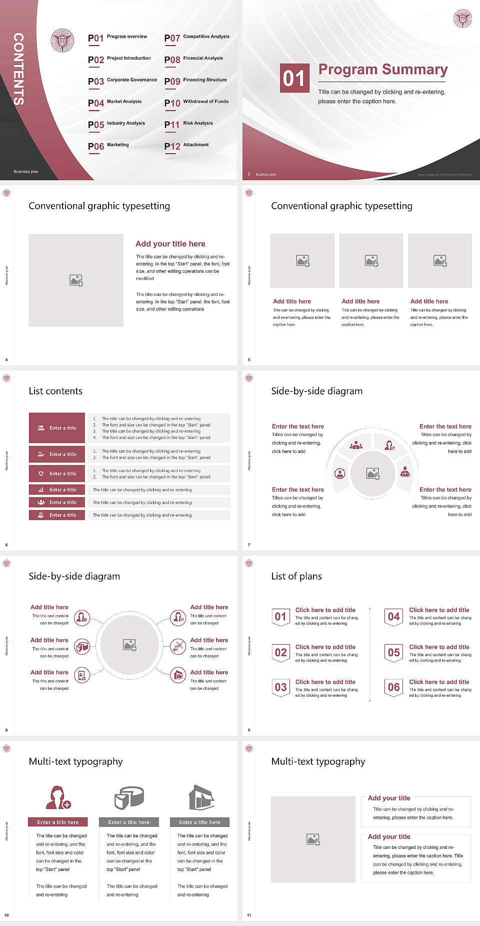 Nagoya University of Economics Competition/Entrepreneurship Contest PPT Template4:3 ratio PPT effect preview image2
