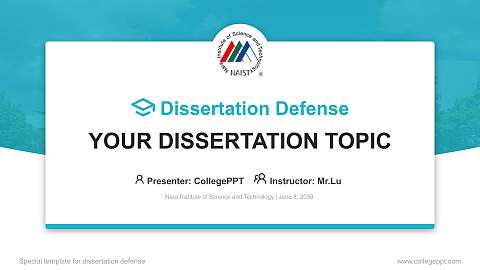 Nara Institute of Science and Technology Graduation Thesis Defense PPT Template