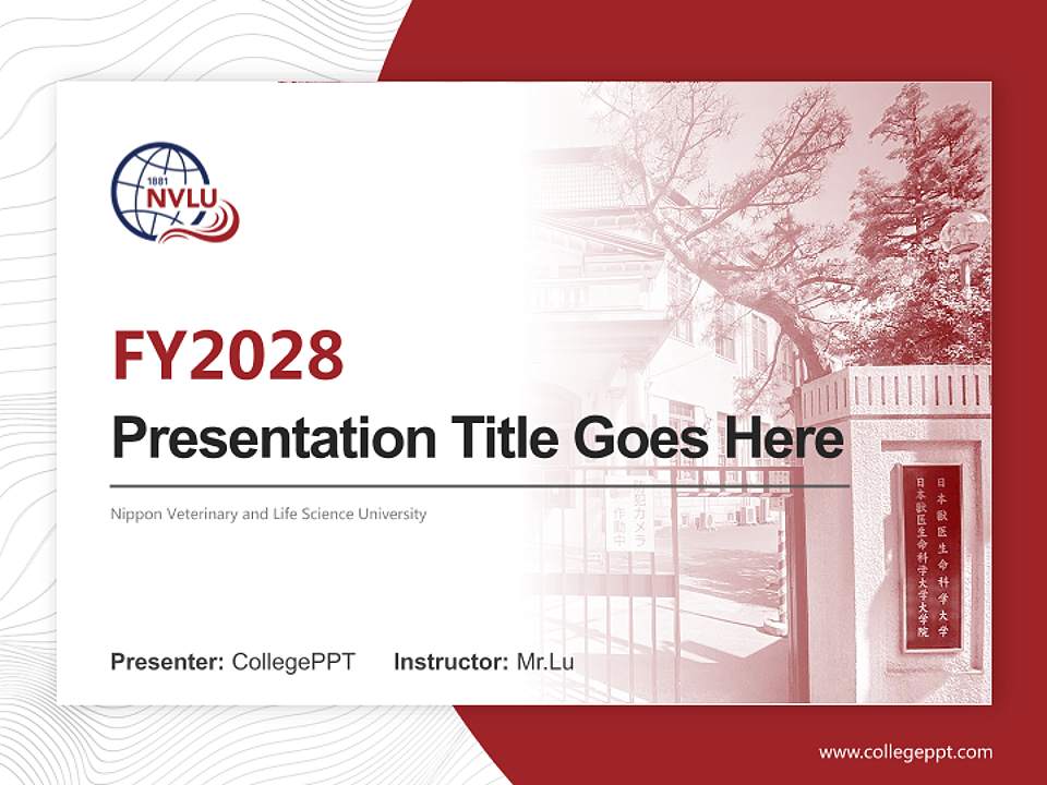 Nippon Veterinary and Life Science University Academic Presentation/Research Findings Report PPT Template4:3 ratio PPT effect preview image5