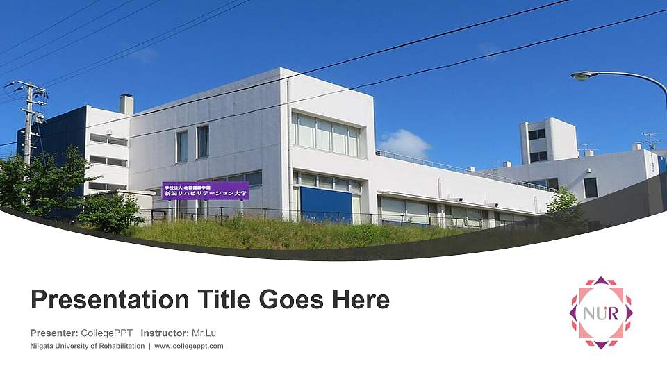 Niigata University of Rehabilitation Course/Courseware Creation PPT Template16:9 ratio PPT effect preview image