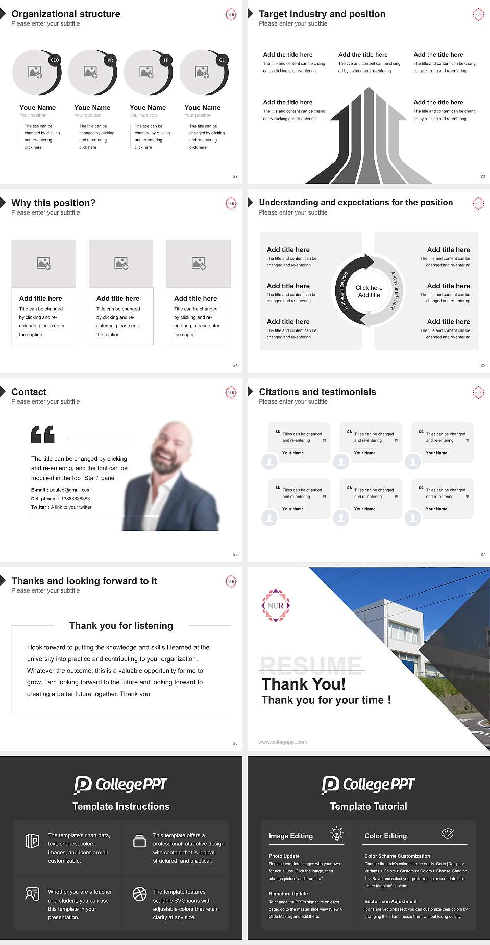 Niigata University of Rehabilitation Resume PPT Template4:3 ratio PPT effect preview image4