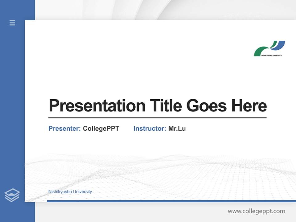 Nishikyushu University Thesis Proposal/Graduation Defense PPT Template4:3 ratio PPT effect preview image5