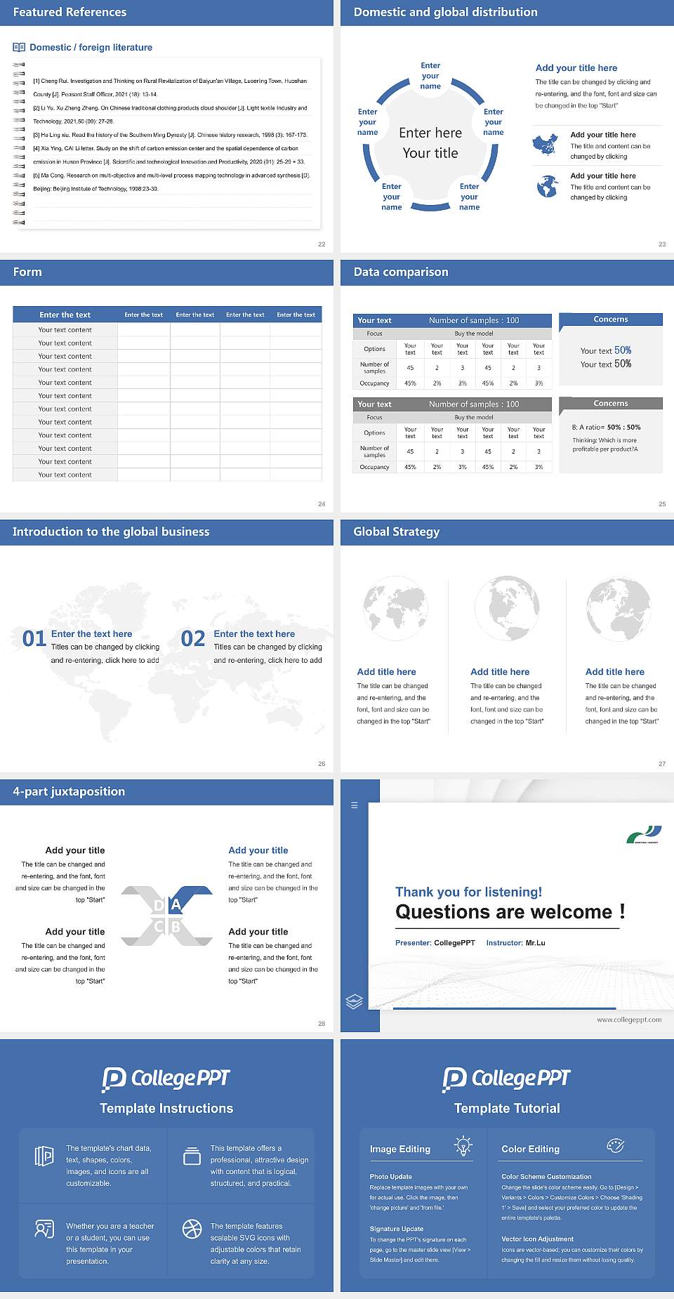 Nishikyushu University Thesis Proposal/Graduation Defense PPT Template4:3 ratio PPT effect preview image4