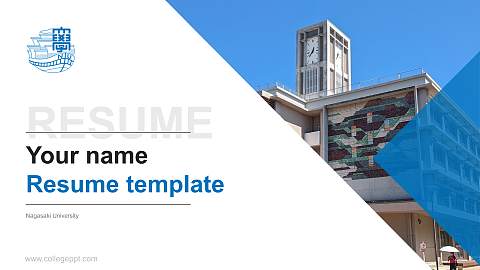 Nagasaki University Resume PPT Template