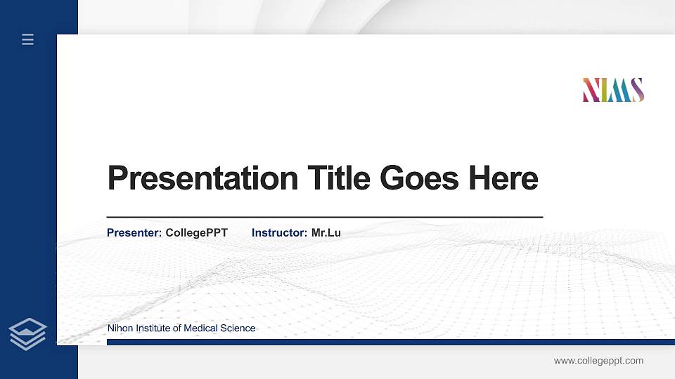 Nihon Institute of Medical Science Thesis Proposal/Graduation Defense PPT Template16:9 ratio PPT effect preview image