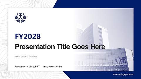 Nagoya Institute of Technology Academic Presentation/Research Findings Report PPT Template