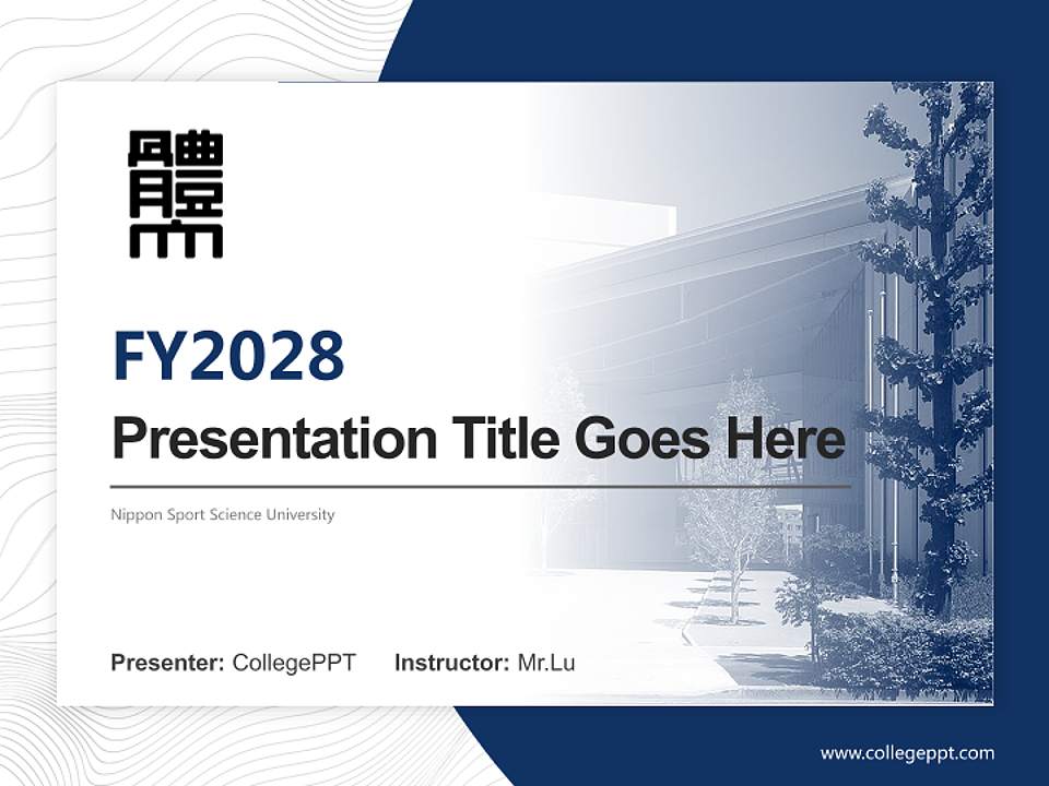 Nippon Sport Science University Academic Presentation/Research Findings Report PPT Template4:3 ratio PPT effect preview image5